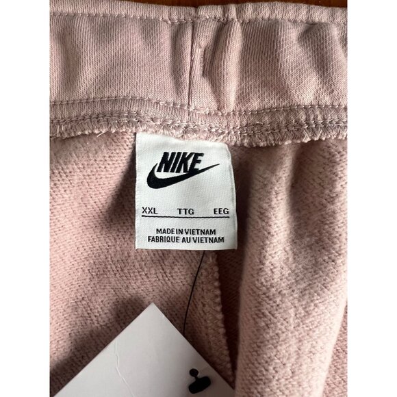 Nike Womens Pink Standard Fit Mid Rise Fleece Joggers Sweatpants XXL - Picture 7 of 13